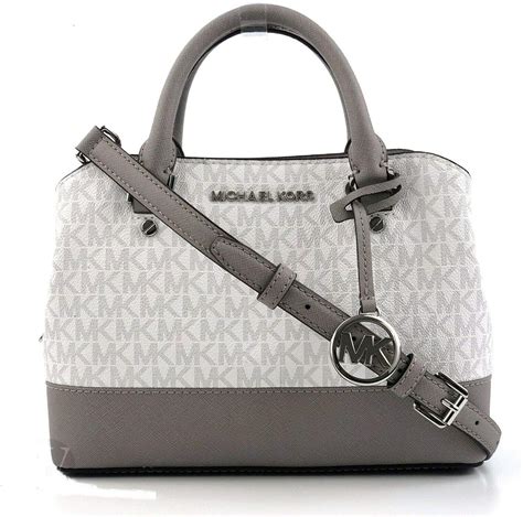 grey and white michael kors bag|Michael Kors grey crossbody bag.